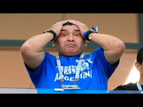 *MUNDIAL RUSIA 2018*. MARADONA en estado puro. (Grabaciones con teléfono movil).