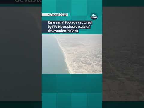 Rare aerial footage capturedby ITV News shows scale of devastation in Gaza | ITV News