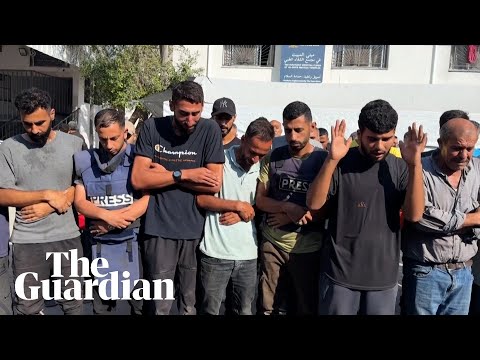 Palestinians mourn journalist killed in Israeli strike in Gaza