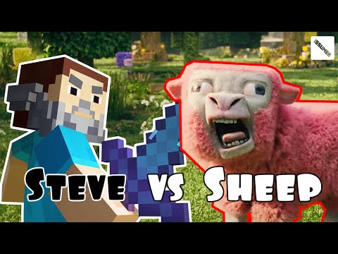 STEVE (Jack Black) VS PINK SHEEP OF NIGHTMARES! Minecraft Story Mode
