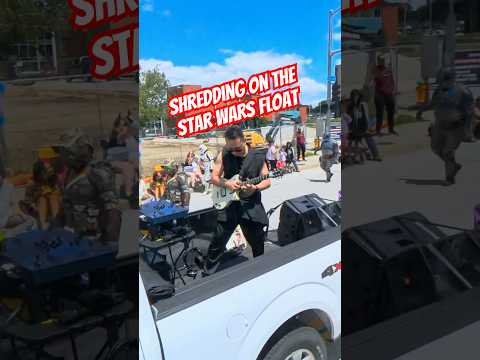 Shredding on the Star Wars Float