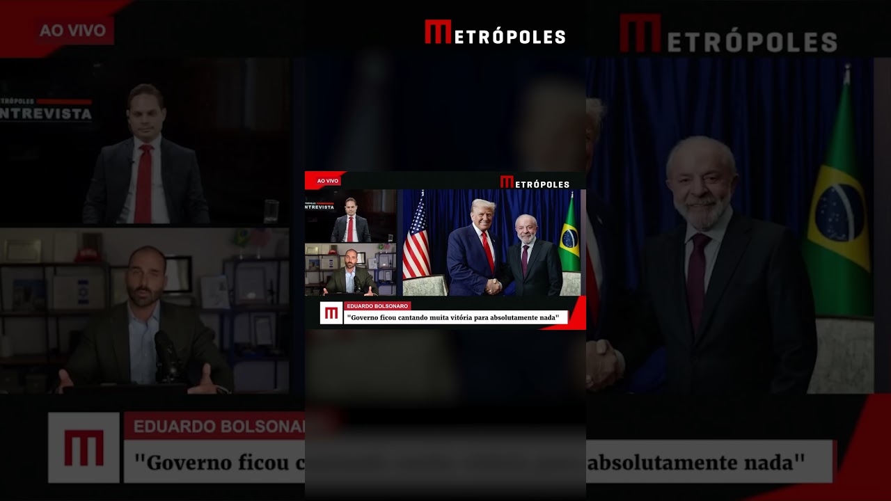 “Não fiquei impressionado”, afirma Eduardo Bolsonaro sobre foto de Trump e Lula