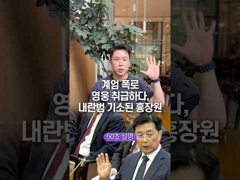 계엄 폭로 영웅 취급하다, 내란범 <strong>기소된</strong> 홍장원… 50초 안에 설명하기