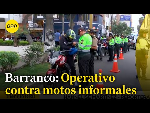 Se realiza un operativo policial contra motos en la Av. Grau, en Barranco