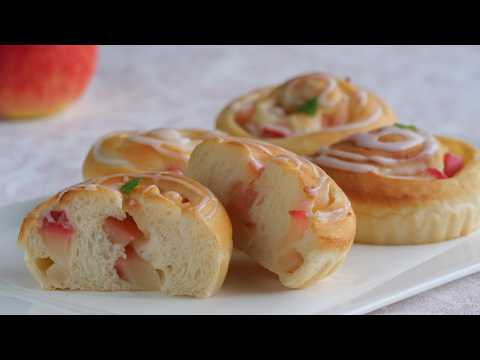【ふわふわ林檎パン♡甘酸っぱい林檎たっぷり!】Soft & Fluffy Apple Bread
