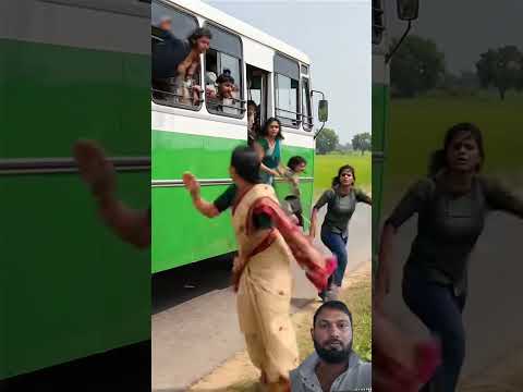 Dog saves Grandpa and all the bus passengers from a snake hiding in a tree 😭 #ai​ #dog​ #save​ #bus​