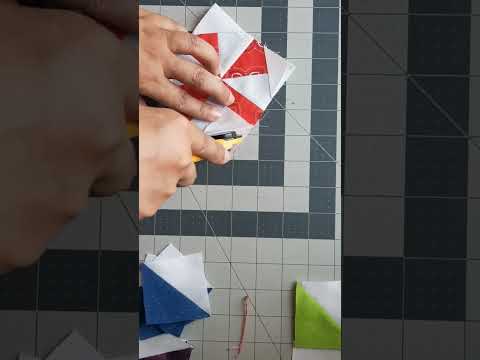 Making beach ball block with pinwheel block