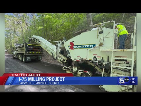 TDOT Milling Project on I-75 in Caryville