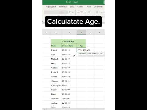 CalculateAge.😚😚exceltechexc