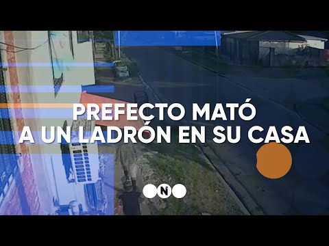 PREFECTO MATÓ A UN LADRÓN EN SU CASA - Telefe Noticias