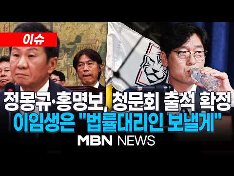 [이슈] '홍명보 선임 주도' 이임생, 축구협회 청문회 불참…"캄보디아 취업해 참석 어렵다" | MBN NEWS