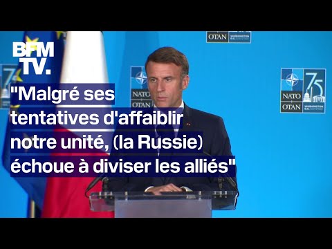 OTAN: La conférence de presse d'Emmanuel Macron à Washington en intégralité