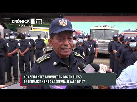 40 aspirantes a bomberos inician curso de formación básica - Nicaragua