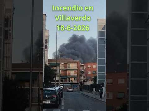 Incendio en nave de trasteros en Villaverde, 18-6-2026