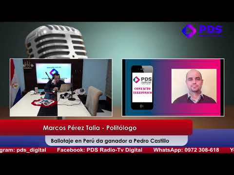 Entrevista - Marcos Pérez Talia - Politólogo - Ballotaje en Perú da ganador a Pedro Castillo