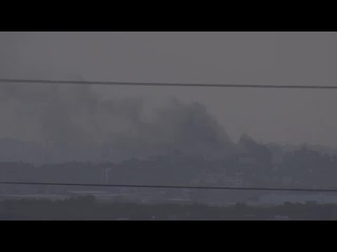 Smoke seen rising on the northern Gaza skyline