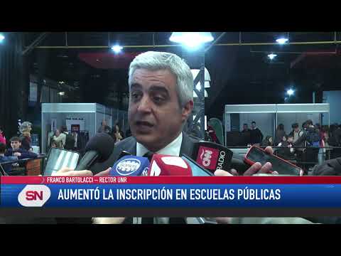 Aumentó la inscripción en Escuelas Públicas. Franco Bartolacci Rector UNR.