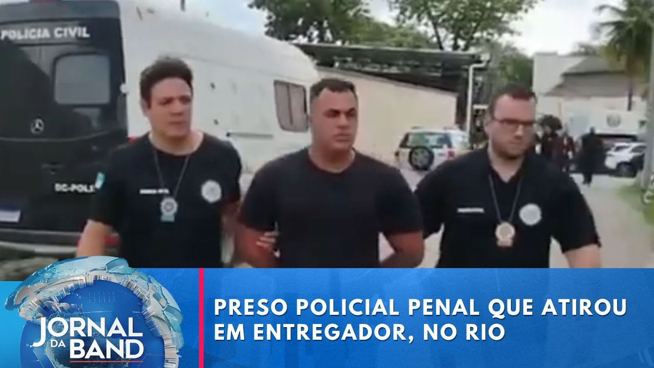 Policial penal que atirou em entregador é preso no Rio | Jornal da Band