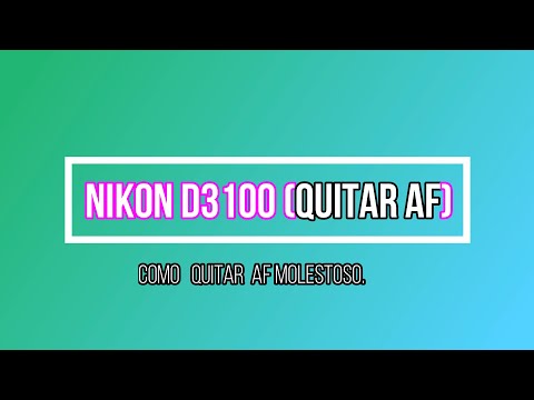 Como quitar el Molestoso "AF Live view" para hacer Streaming desde  Nikon D3100