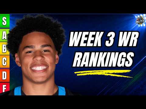 Ranking EVERY Wide Receiver for Week 3 Fantasy Football