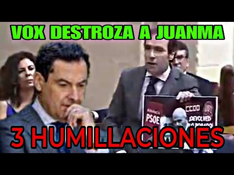 DIPUTADO DE VOX DEJA TOCADO Y HUNDIDO A JUANMA MORENO, 3 HUMILLACIONES