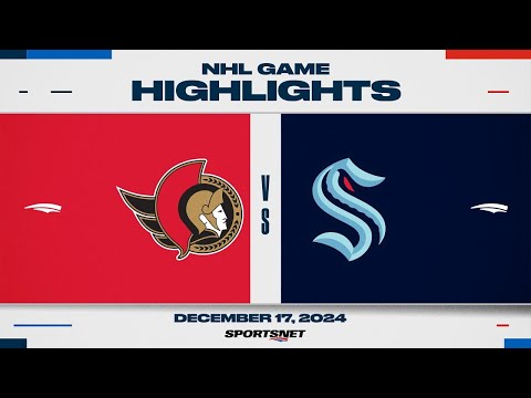 NHL Highlights | Senators vs. Kraken - December 17, 2024