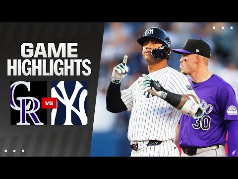 Rockies vs. Yankees Game Highlights (8/23/24) | MLB Highlights