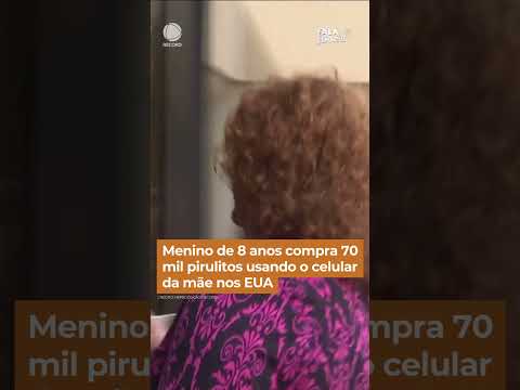 Menino de 8 anos compra 70 mil pirulitos usando o celular da mãe nos EUA #FalaBrasil #Shorts