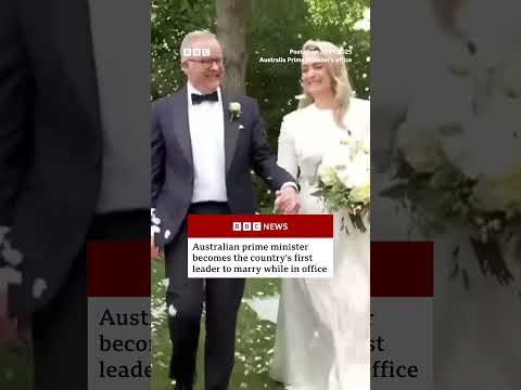Australian prime minister becomes the country's first leader to marry while in office. #BBCNews