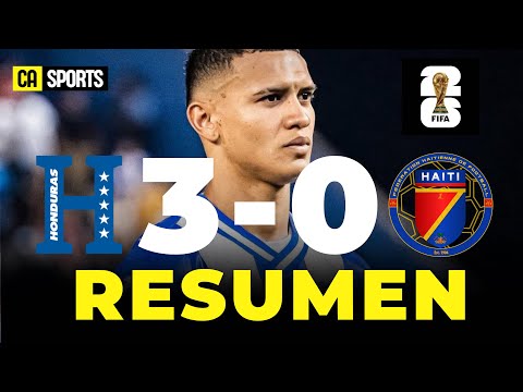 La selección de HONDURAS venció 3-0 a HAITÍ en las eliminatorias de CONCACAF para el mundial 2026.