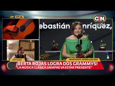 ¡Orgullo Nacional, Berta Rojas logra dos Grammys!