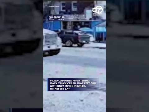 Video captures frightening mack truck crash that left girl with only minor injuries, witnesses say