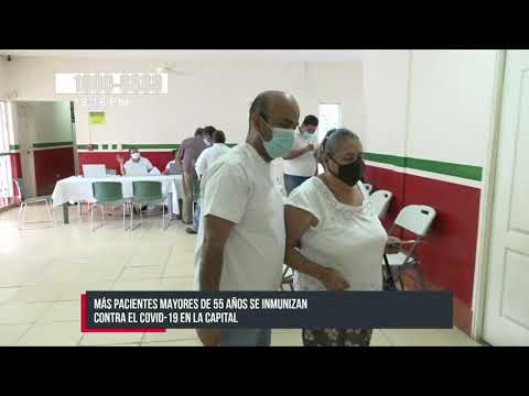 Más pacientes mayores de 55 años en proceso de vacunación en Managua - Nicaragua