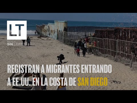Registran a migrantes ilegales entrando a EE.UU. en la costa de San Diego