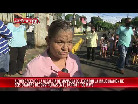 Habitantes del barrio 1 de Mayo inauguran proyecto de mejoramiento vial – Nicaragua