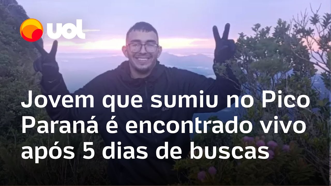 Jovem que desapareceu no Pico Paraná volta sozinho e é encontrado vivo após 5 dias de buscas
