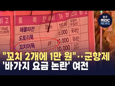 [경남] "꼬치 2개에 1만 원"‥군항제 '바가지 요금 논란' 여전 (뉴스투데이 2024.04.01 광주MBC)