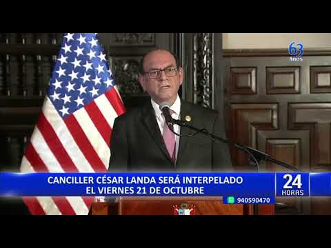 Congreso interpelará a César Landa el 21 de octubre: Canciller confirma su asistencia