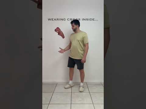 Wearing crocs indoors versus outdoors 🐊#Shorts