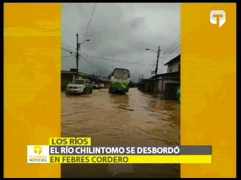El río Chilintomo se desbordó en Febres Cordero