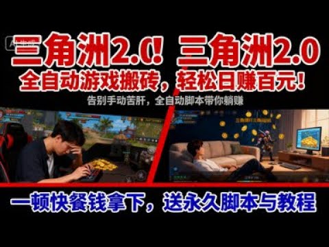 最新三角洲2.0全自动游戏搬砖打金挂机项目，号称单窗口稳定30+『周卡脚本+使用教程』