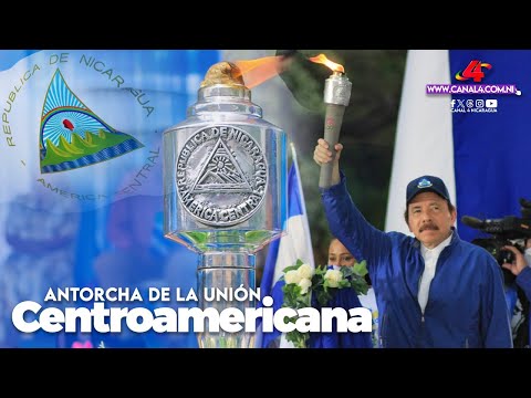 Comandante Daniel Ortega y Compañera Rosario Murillo reciben la Antorcha de la Unión Centroamericana