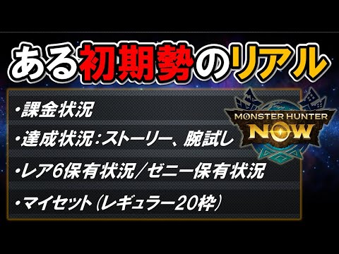 【初期勢】あるハンターのリアルな状況公開『モンハンNow』