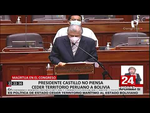 Canciller Maúrtua: Presidente Castillo no tiene la voluntad de ceder territorio nacional