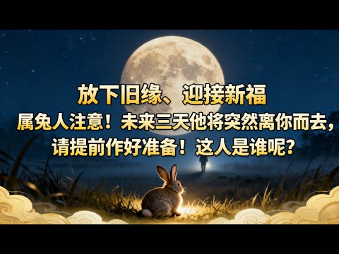 屬兔人注意！未來三天他將突然離你而去，請提前作好準備！這人是誰呢？