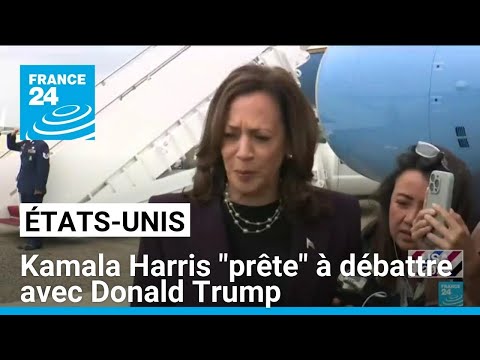 Kamala Harris prête à un débat, Donald Trump le juge inopportun pour l'instant • FRANCE 24