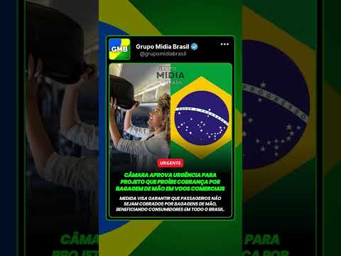 Câmara aprova urgência para projeto que proíbe cobrança por bagagem de mão em voos comerciais