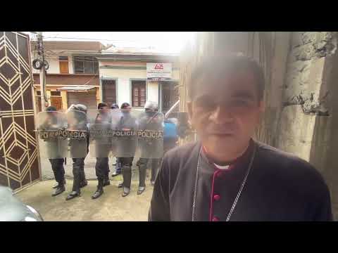 Monseñor Rolando Alvarez de Matagalpa Manda Mensaje que la Policia No lo deja Salir de la Capilla NI