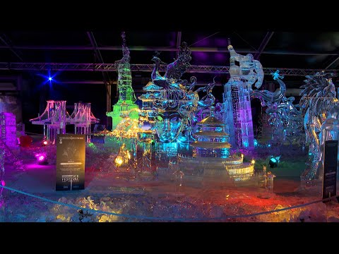 El Ice Festival muestra las obras de los mejores escultores de hielo del mundo