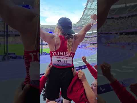 🇹🇳 Tunisian Para Sport Star Celebrates With the Crowd #Paris2024
#Paralympics